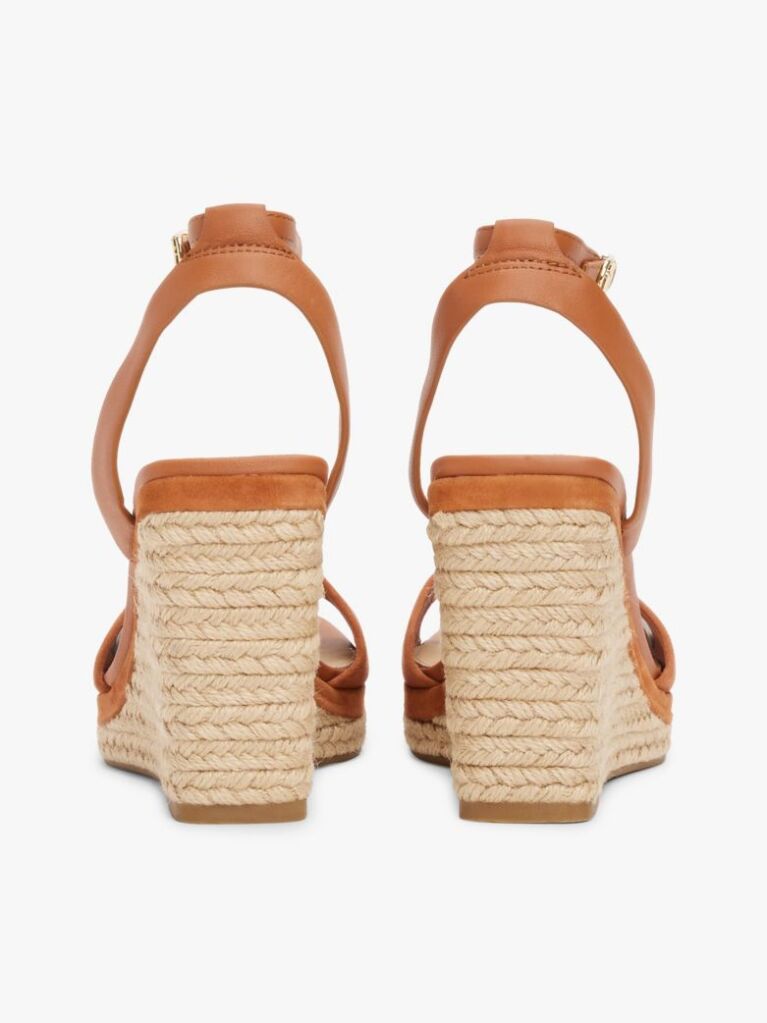 Maro Sandale Wedge Din Piele Cu Monograma Th  Femei