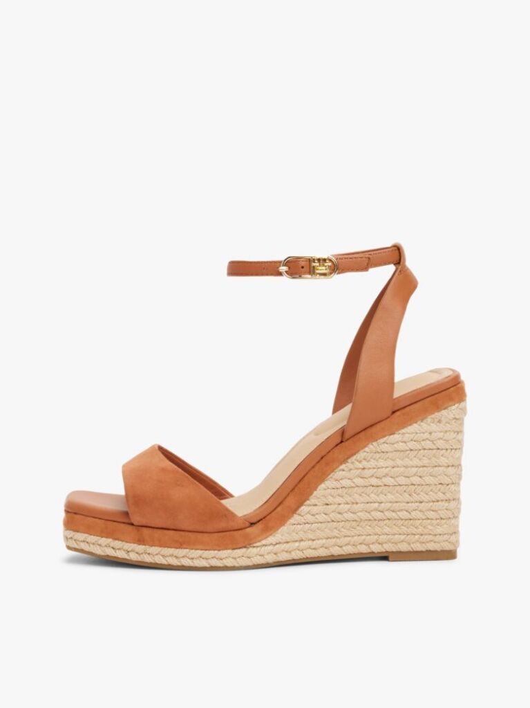 Maro Sandale Wedge Din Piele Cu Monograma Th  Femei