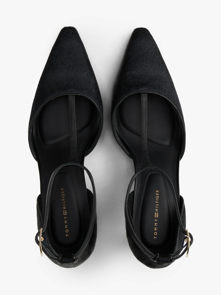 Negru Pantofi Cu Toc Stiletto Si Bareta Ankle T-Bar  Femei