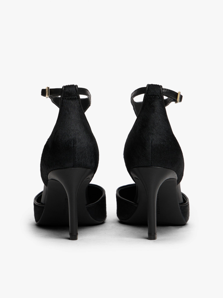 Negru Pantofi Cu Toc Stiletto Si Bareta Ankle T-Bar  Femei