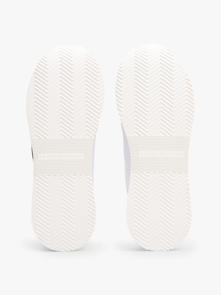 White Leather TH Monogram Plaque Trainers  Women