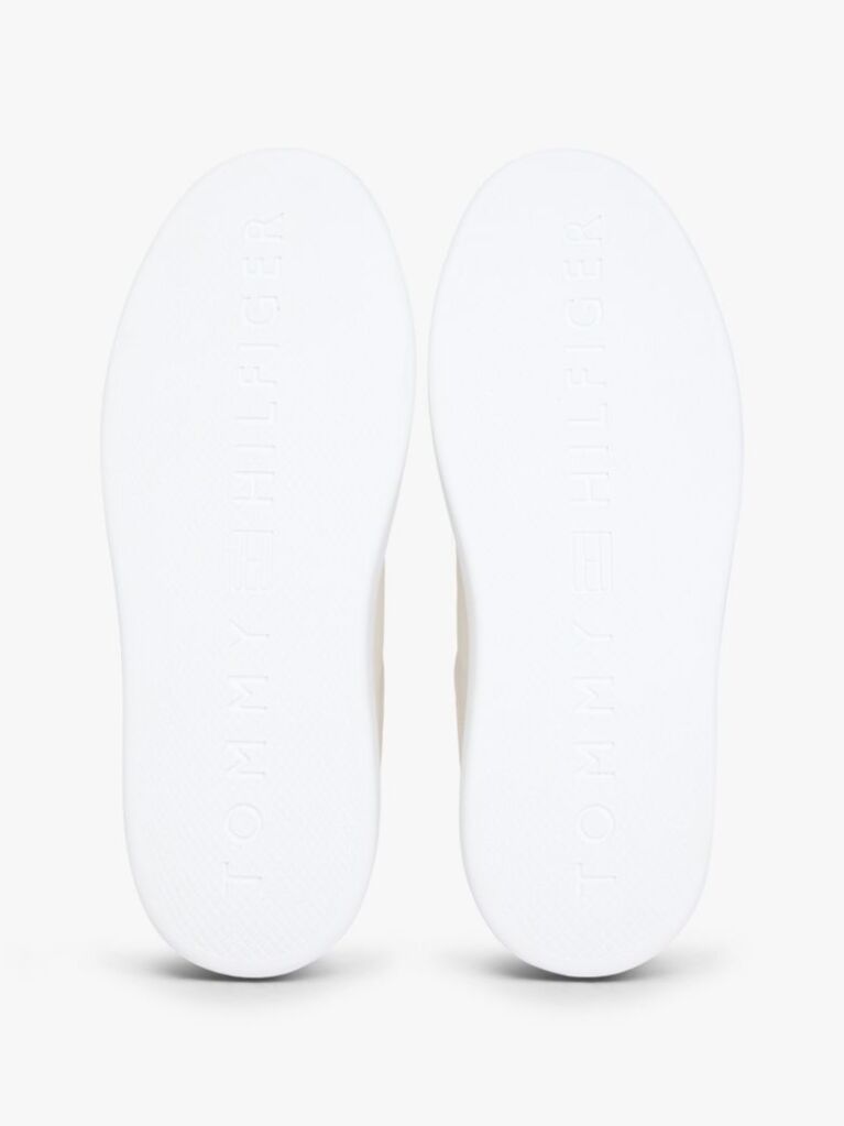 Beige Lightweight Leather Cupsole Court Trainers  Women