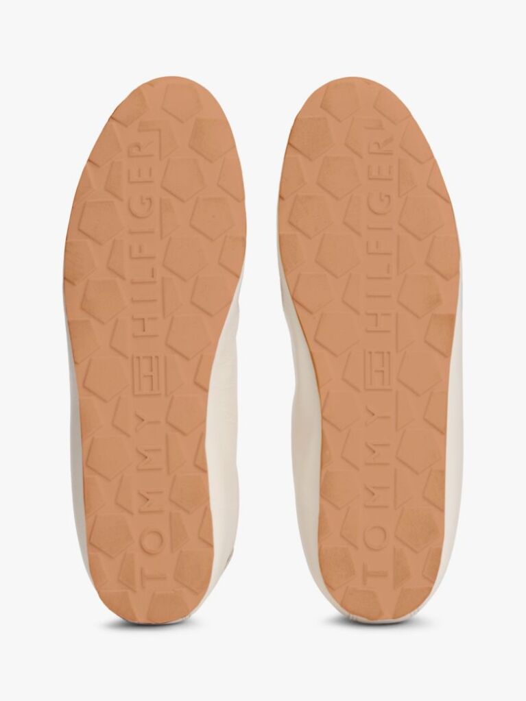 Bej TH Monogram Sneakers Din Piele Cu Low Profil   Femei
