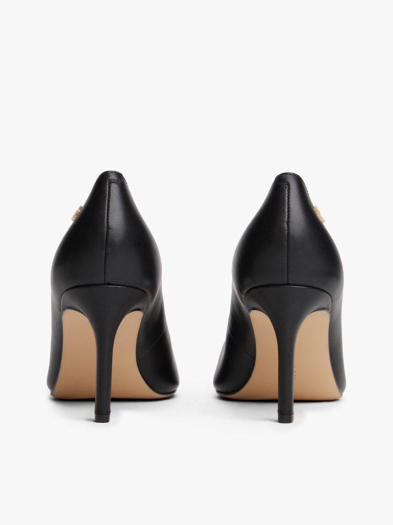 Black Leather TH Monogram Stiletto Heels  Women