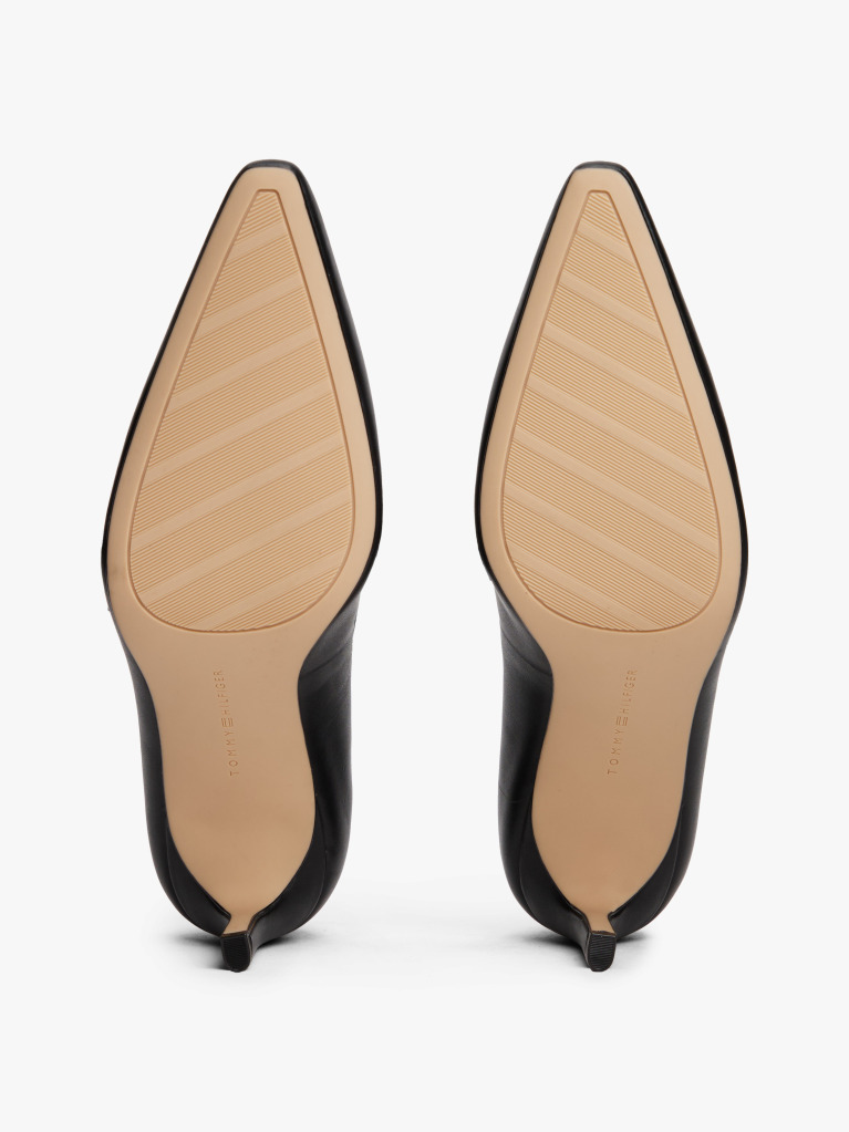 Black Leather TH Monogram Stiletto Heels  Women