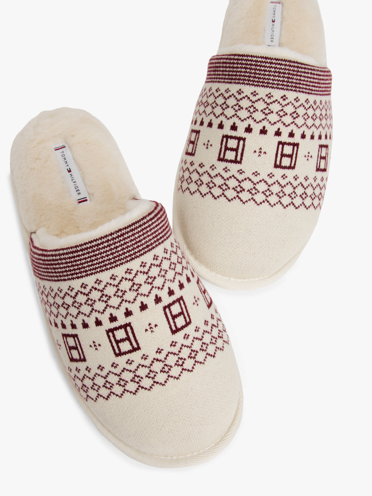 Multi Fair Isle Knit Slippers  Women