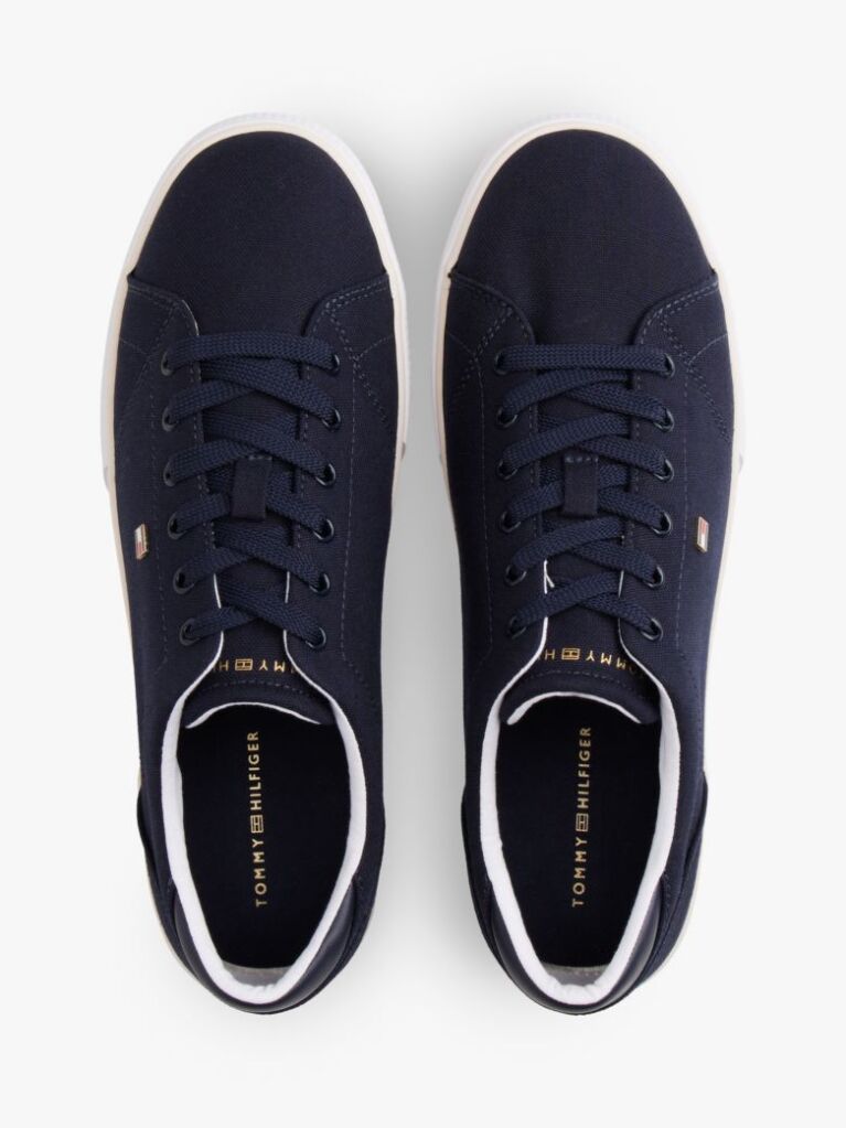 Blue Adidasi Din Panza Cu Sireturi Low Profile  Femei