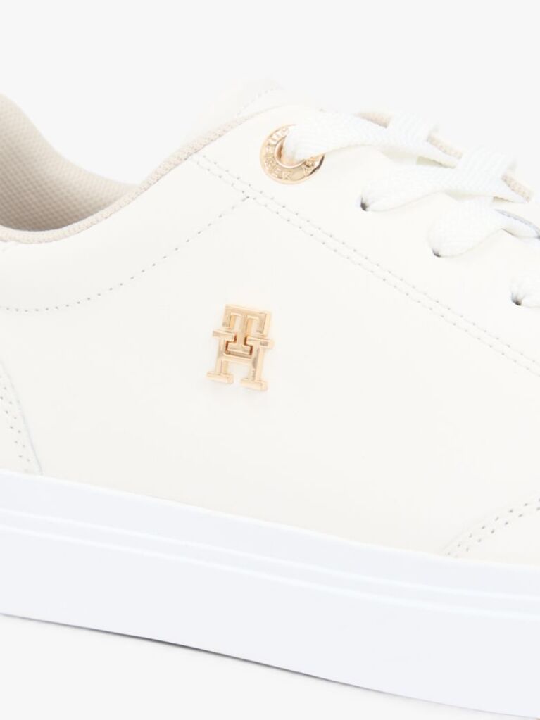 White Leather TH Monogram Cupsole Trainers  Women