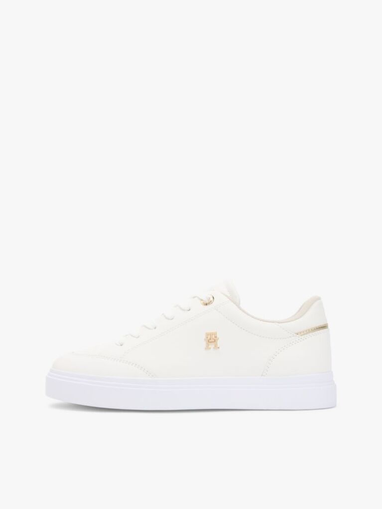 White Leather TH Monogram Cupsole Trainers  Women