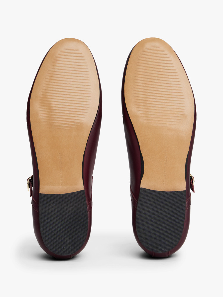 Brown Leather Mary Jane Ballerinas  Women