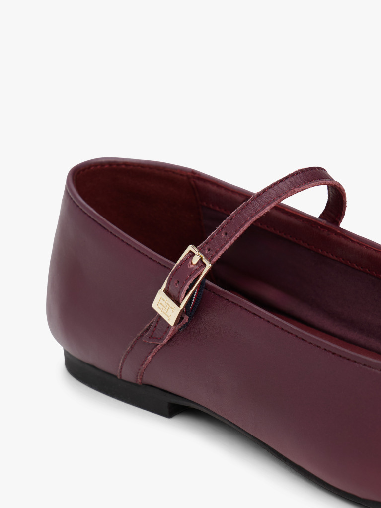 Brown Leather Mary Jane Ballerinas  Women