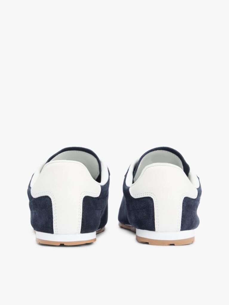 Blue Suede TH Monogram Low Profile Trainers  Women