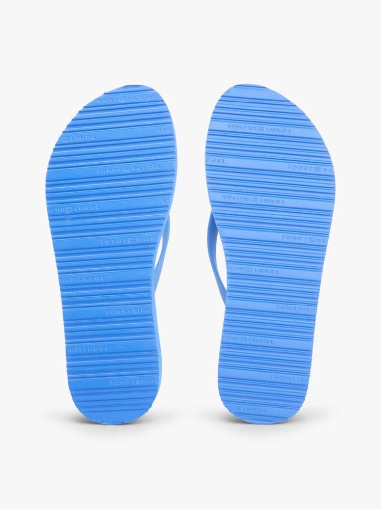Blue Repeat Logo Platform Flip-Flops  Women