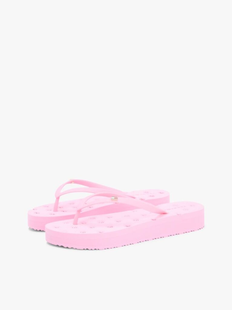 Pink Repeat Logo Platform Flip-Flops  Women