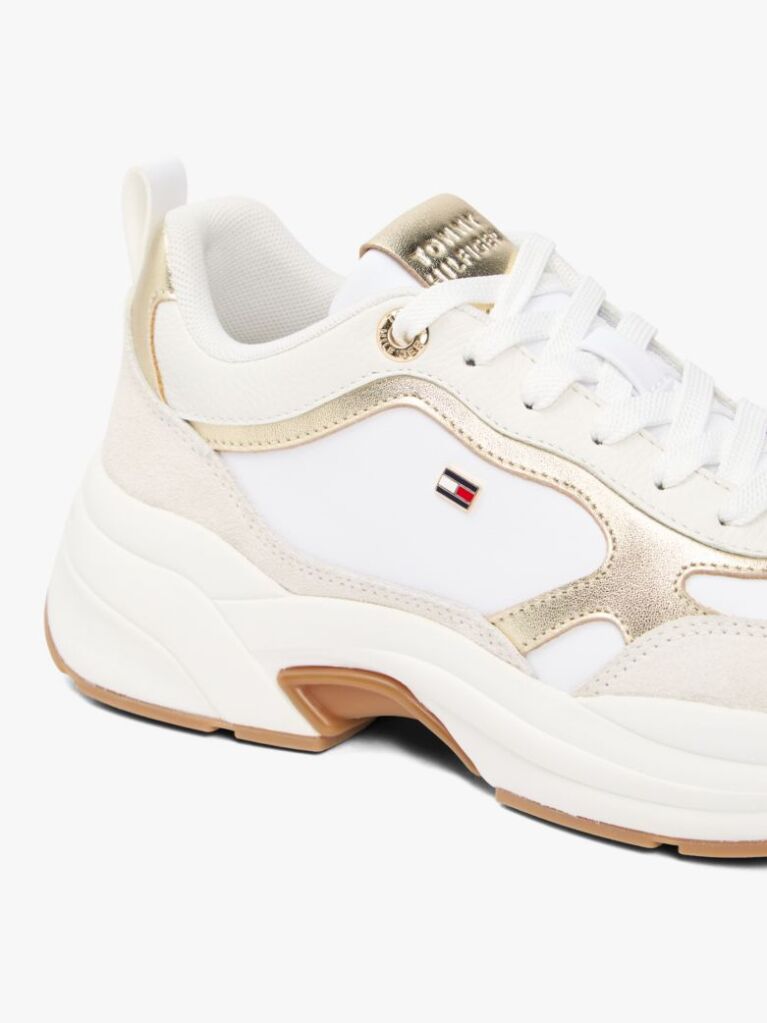 Multi Sneakers Metalici Din Piele Groasa  Femei