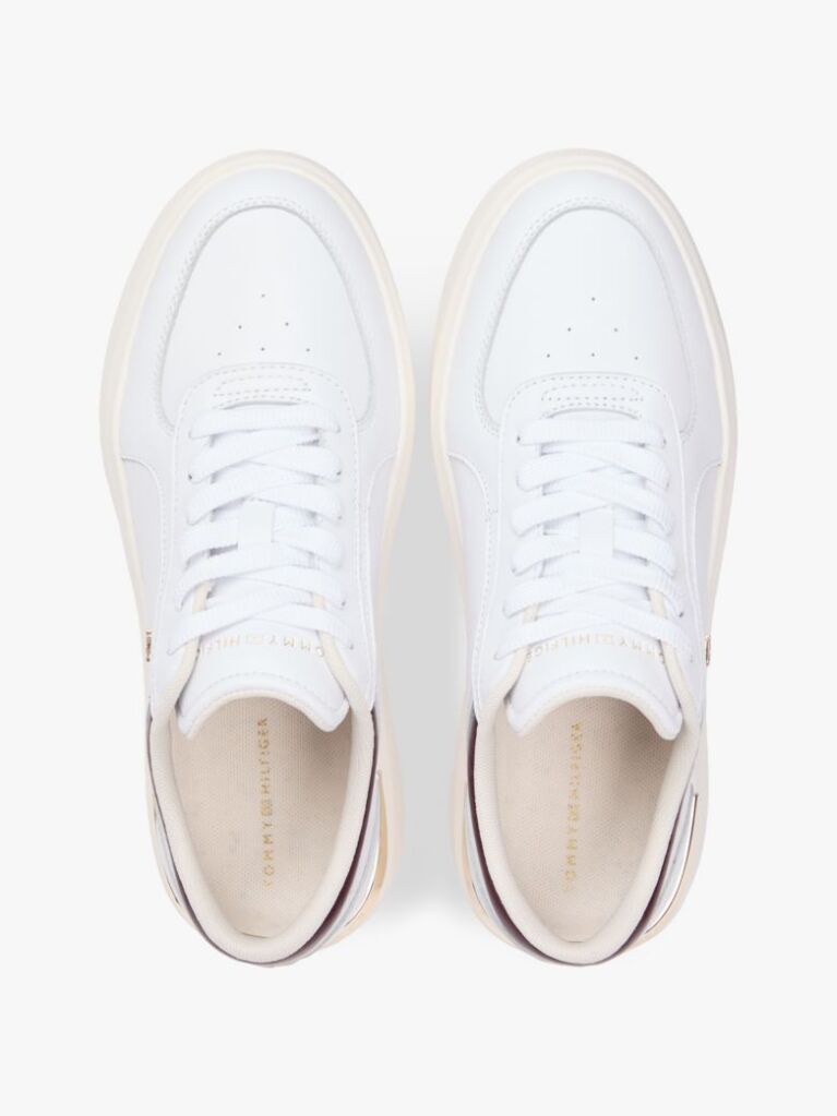 Multi Sneakers Cu Platforma Din Piele Si Toc Metalic  Femei