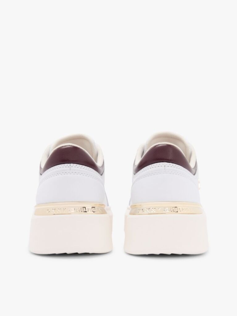 Multi Sneakers Cu Platforma Din Piele Si Toc Metalic  Femei
