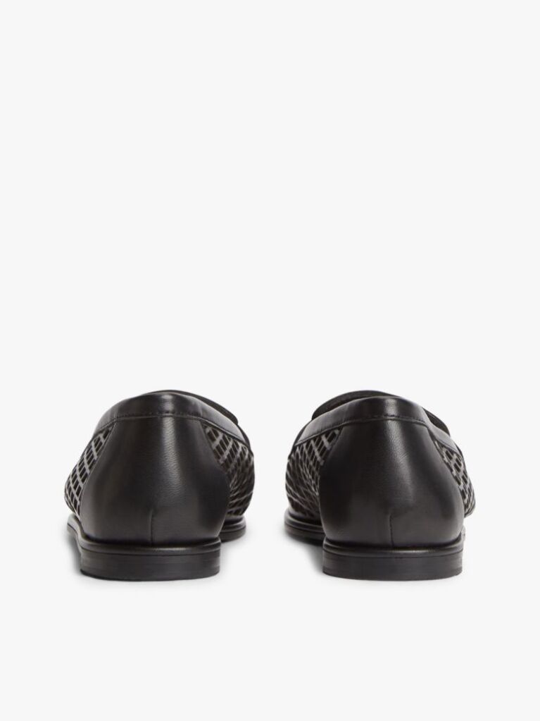 Negru Mocasini Din Piele Cutout  Femei
