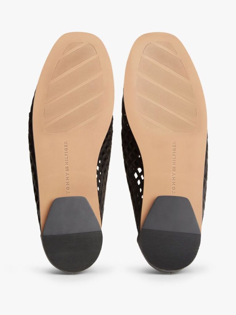 Negru Mocasini Din Piele Cutout  Femei