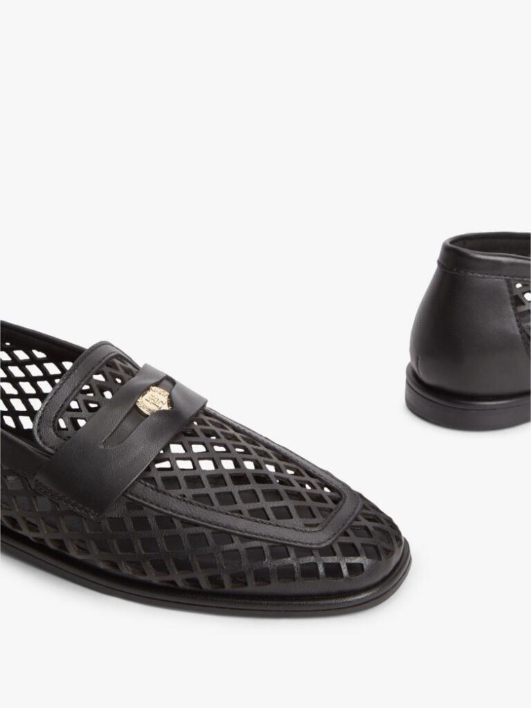 Negru Mocasini Din Piele Cutout  Femei