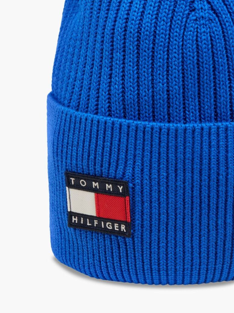 Blue Kids' Heritage Flag Logo Rib-Knit Beanie  Kids Unisex