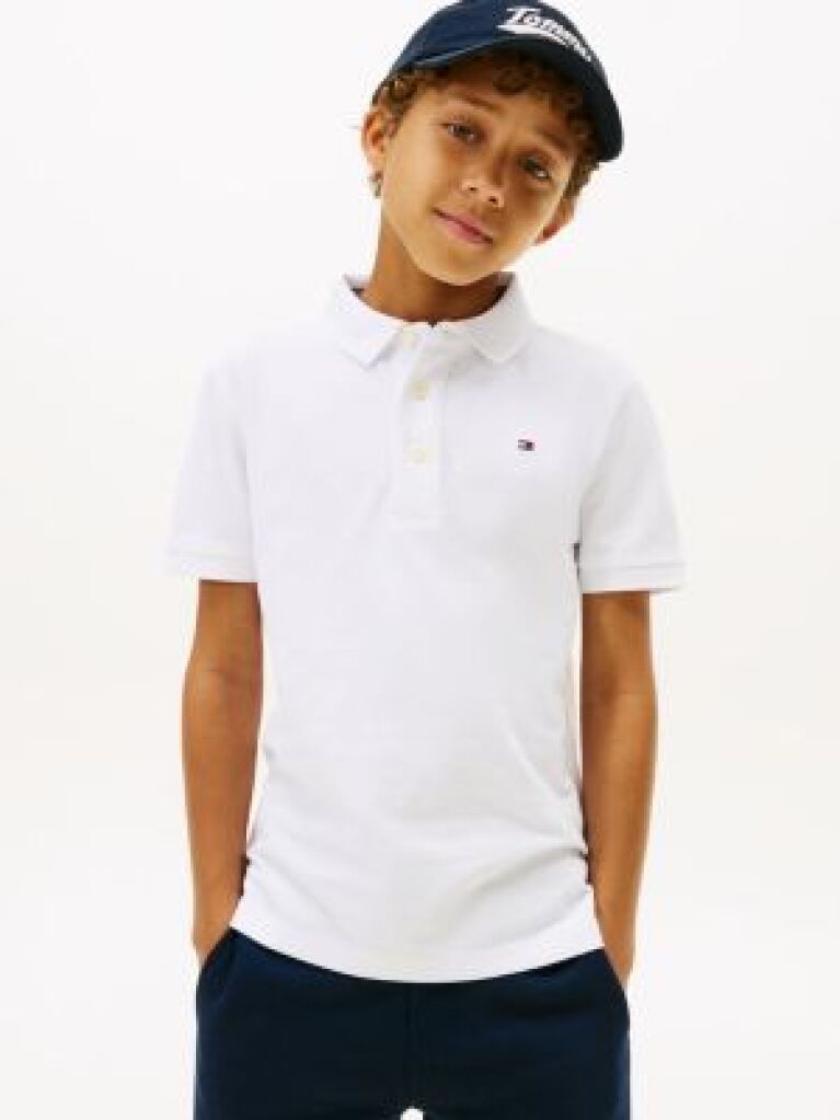 Alb Tricou Polo Din Bumbac Organic  Baieti