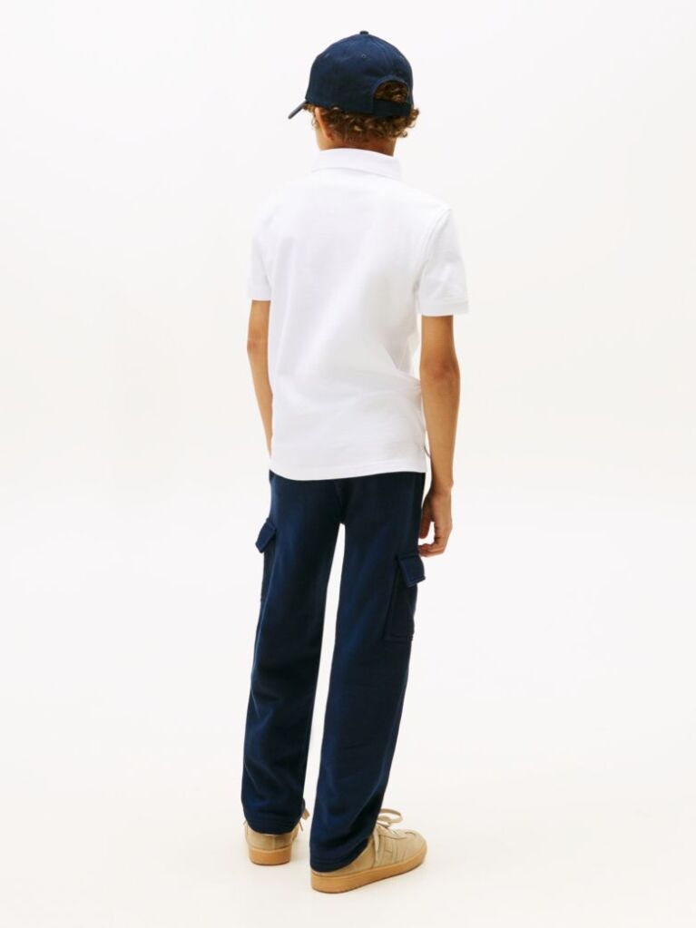Alb Tricou Polo Din Bumbac Organic  Baieti