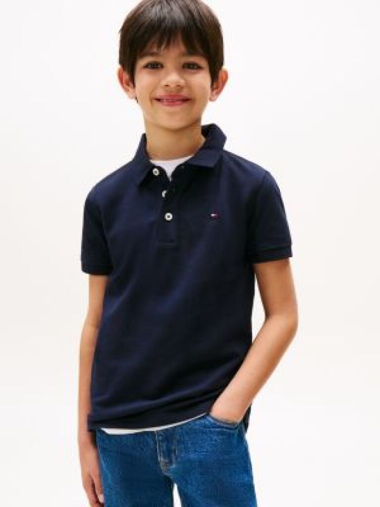 Blue Tricou Polo Din Bumbac Organic  Baieti