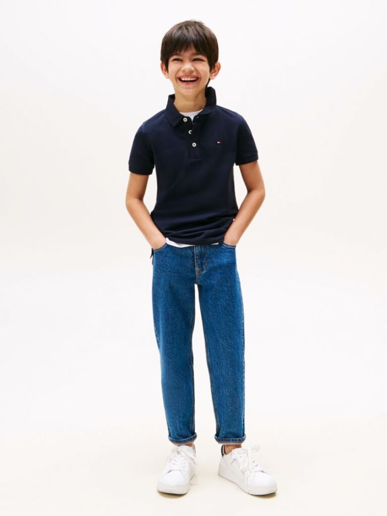Blue Tricou Polo Din Bumbac Organic  Baieti