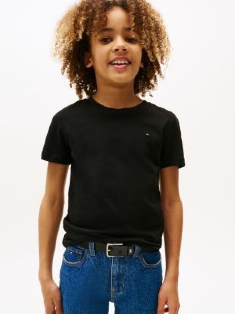 Black ESSENTIAL ORGANIC COTTON T-SHIRT  Boys