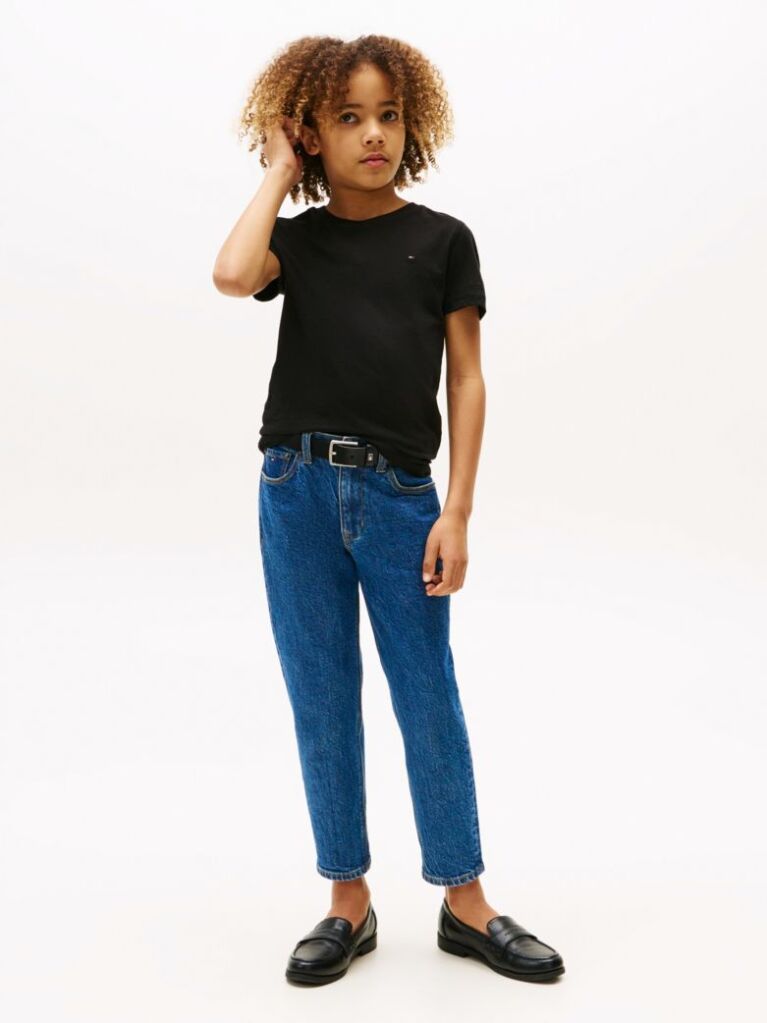 Black ESSENTIAL ORGANIC COTTON T-SHIRT  Boys