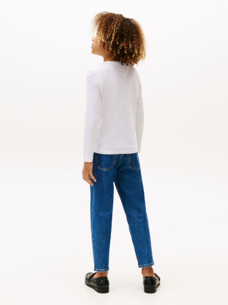 Alb Tricou Cu Maneca Lunga Din Bumbac Organic  Baieti