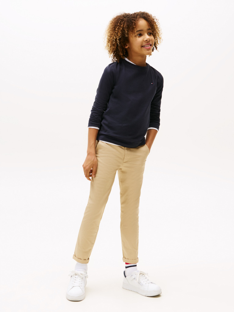Blue Tricou Cu Maneca Lunga Din Bumbac Organic  Baieti