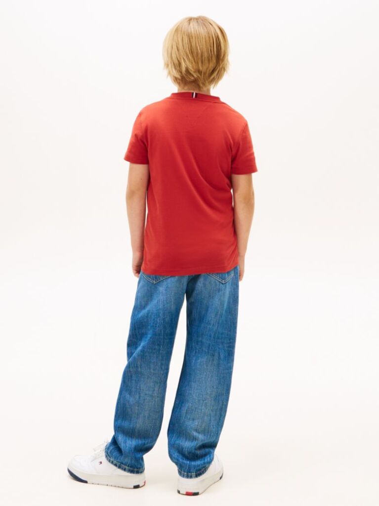 Rosu Tricou Din Bumbac Organic Essential  Baieti