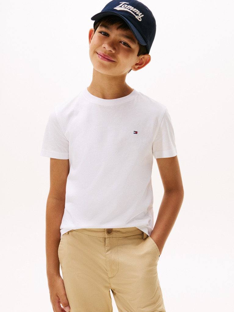 White Essential Organic Cotton T-Shirt  Boys