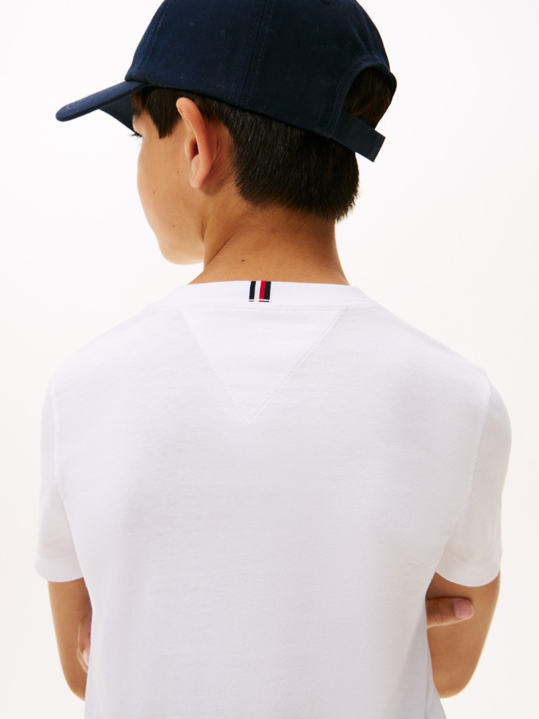 White Essential Organic Cotton T-Shirt  Boys