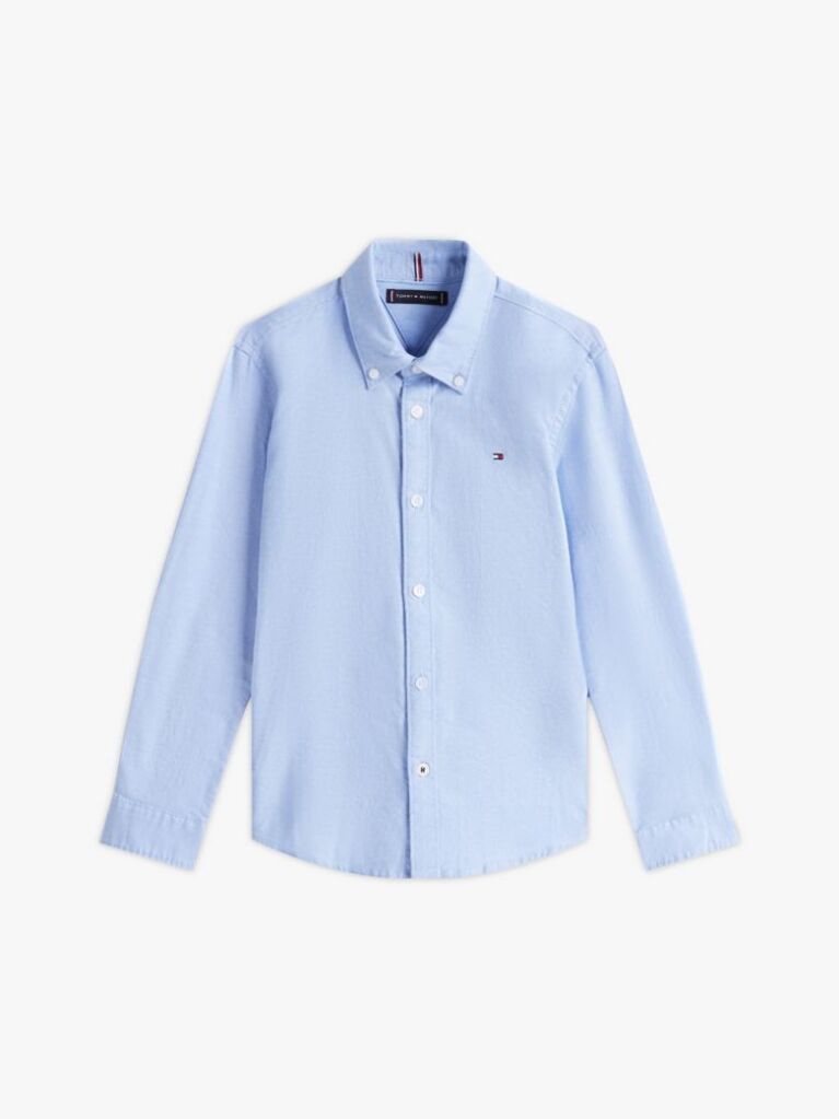 Blue Camasa Din Bumbac Elastic Oxford  Baieti