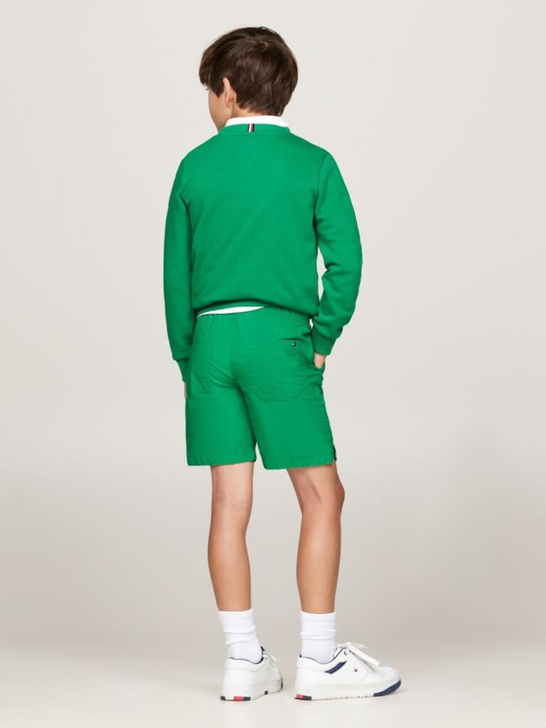 Green Hilfiger Monotype Logo Embroidery Shorts  Boys