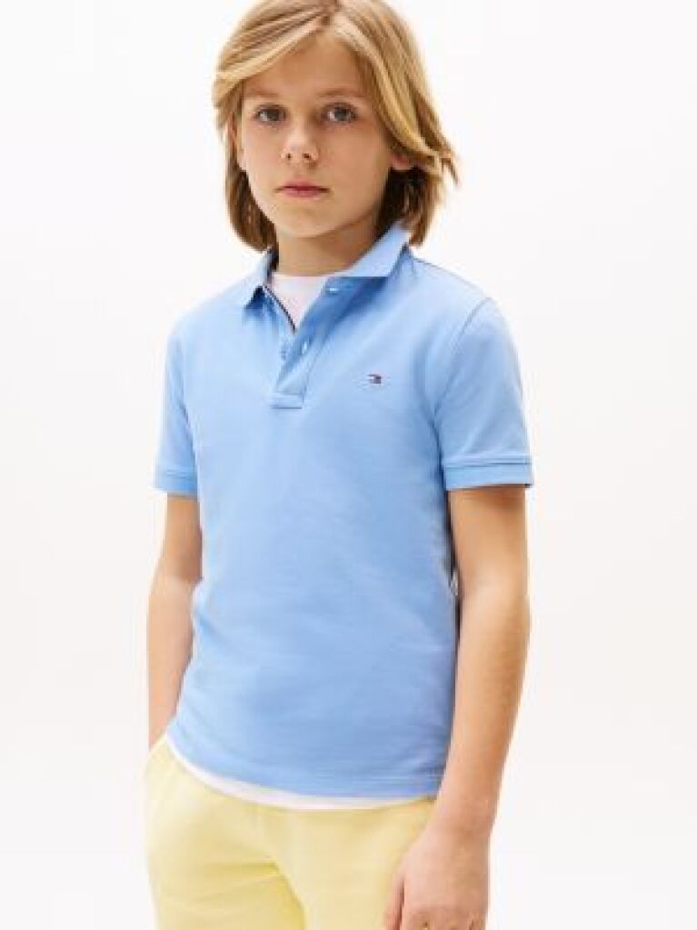 Blue Essential Flag Embroidery Regular Fit Polo  Boys