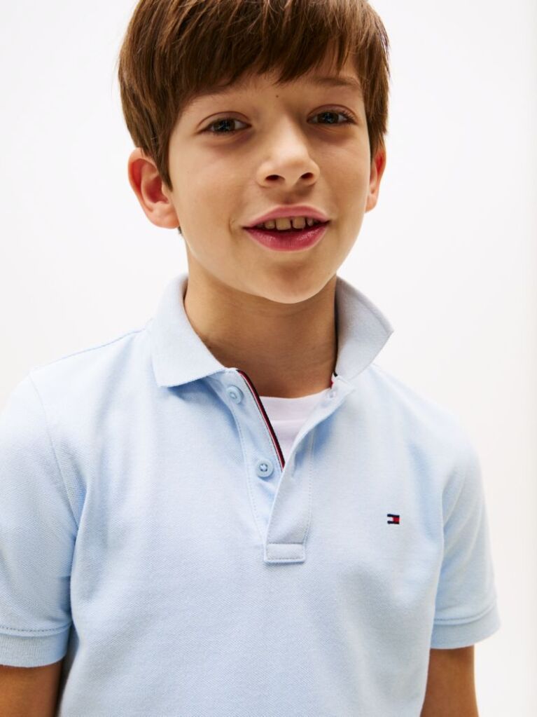 Blue Essential Flag Embroidery Regular Fit Polo  Boys