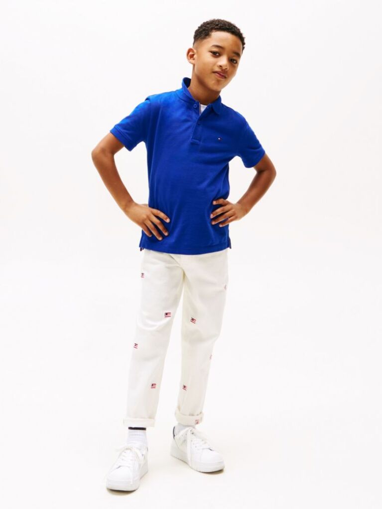 Blue Polo Regular Fit Essential Cu Steag Brodat  Baieti