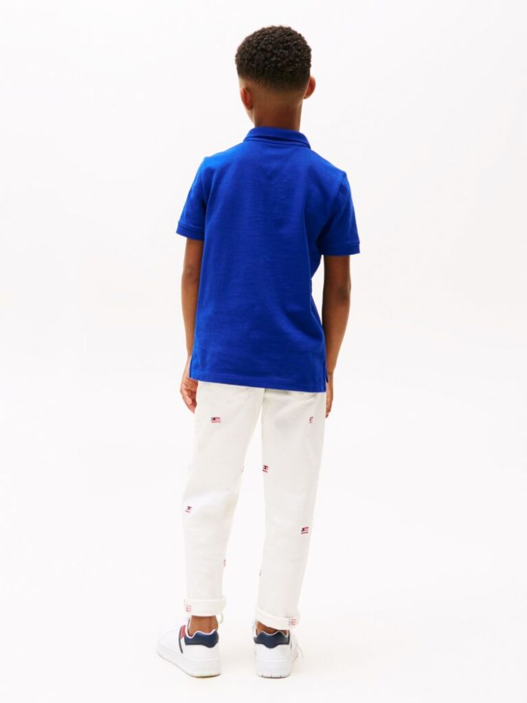 Blue Polo Regular Fit Essential Cu Steag Brodat  Baieti