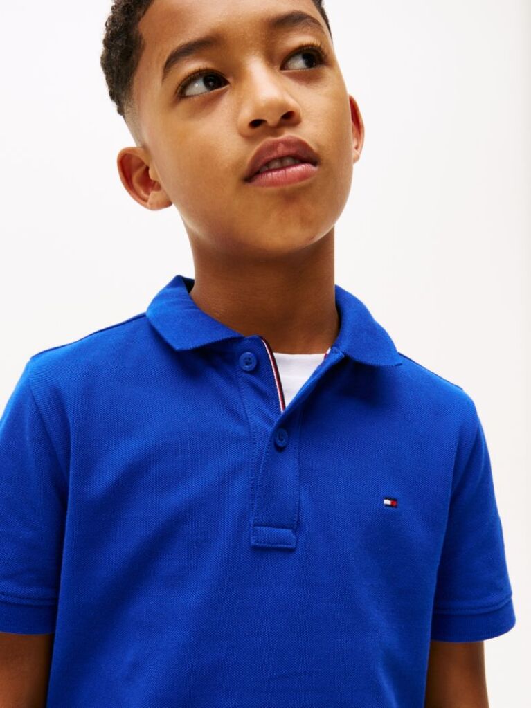 Blue Polo Regular Fit Essential Cu Steag Brodat  Baieti