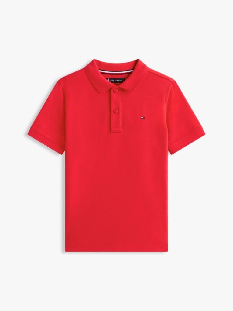 Red Essential Flag Embroidery Regular Fit Polo  Boys