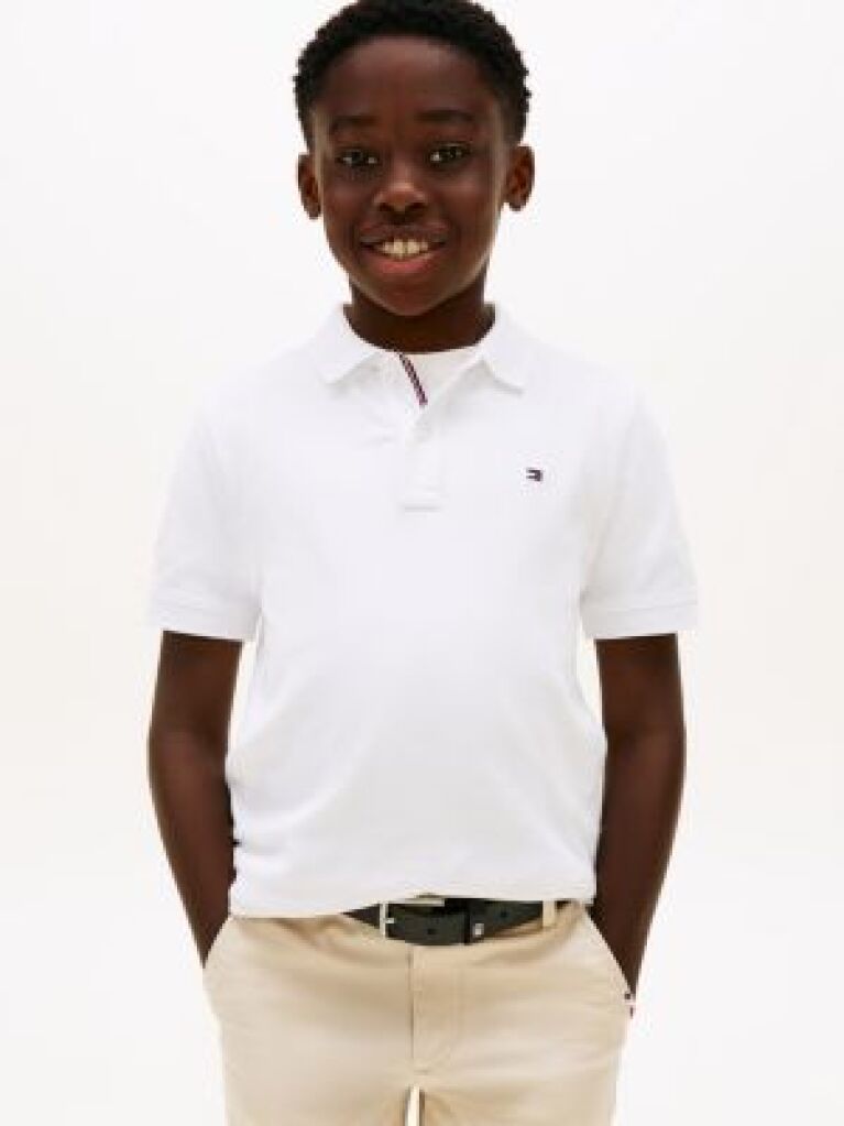 Alb Polo Regular Fit Essential Cu Steag Brodat  Baieti