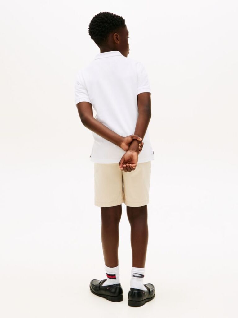Alb Polo Regular Fit Essential Cu Steag Brodat  Baieti