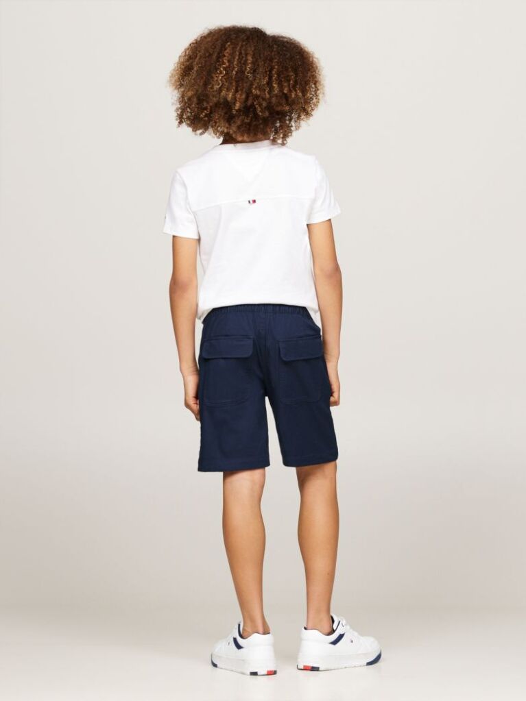 Blue Pantaloni Scurti Chino Cu Curea  Baieti