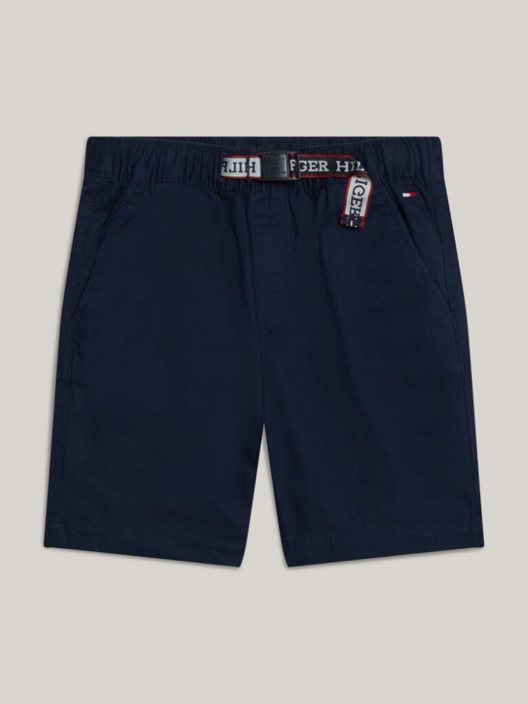 Blue Pantaloni Scurti Chino Cu Curea  Baieti