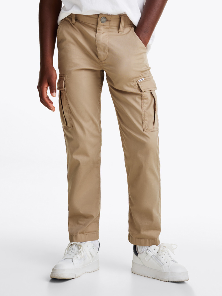 Bej Pantaloni Cargo Tesuti  Baieti