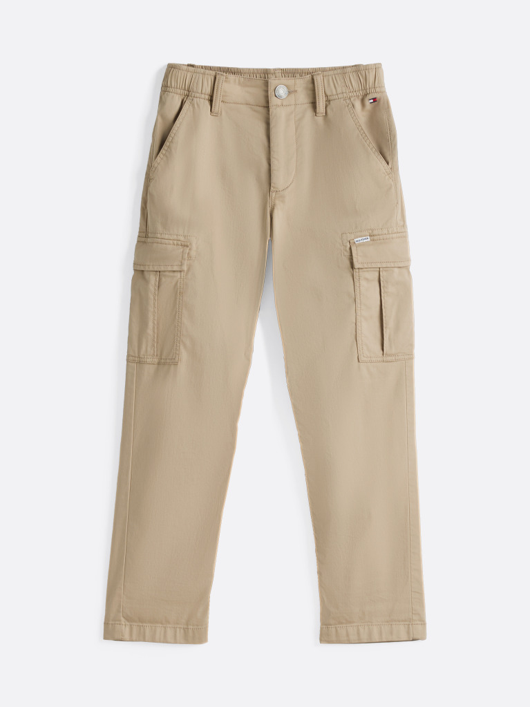 Bej Pantaloni Cargo Tesuti  Baieti